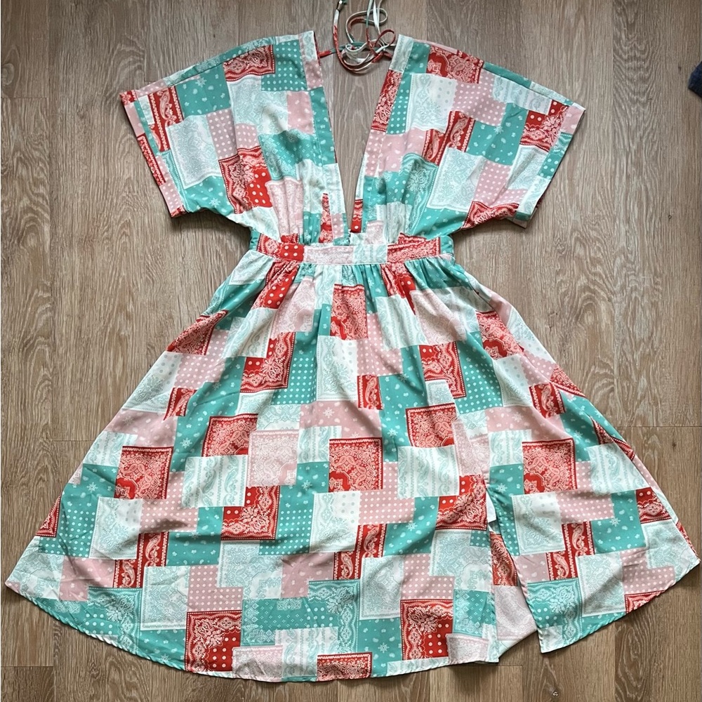Patchwork Bandana Dress
